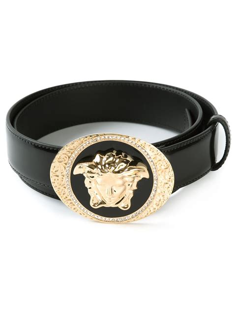 black Versace belt buckle